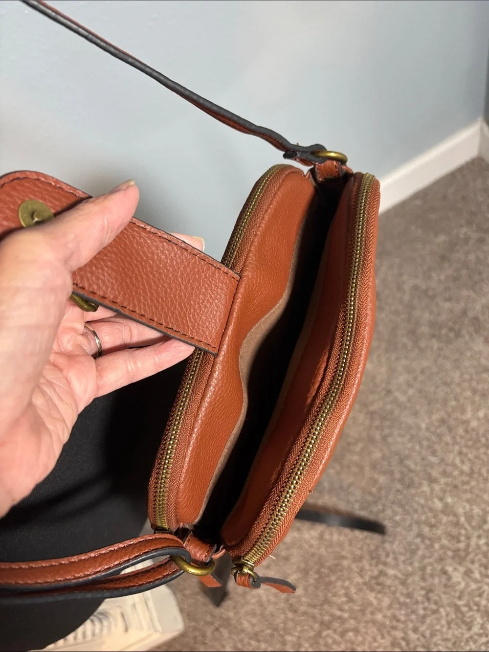 Canyon River Blues Brown Leather Crossbody Bag